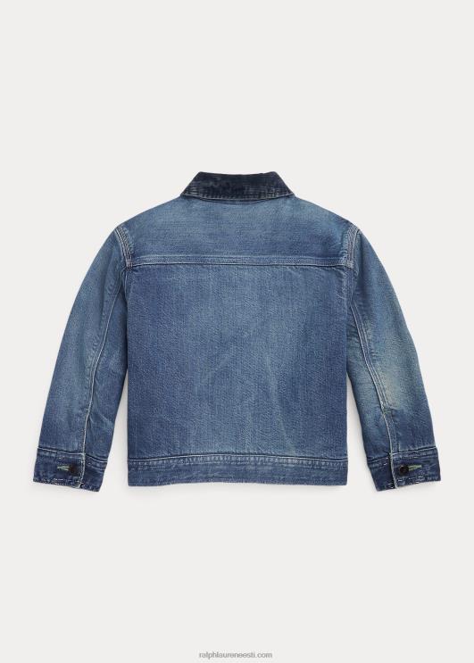 Ralph Lauren lapsed teksasest täistõmblukuga rekkamehe jope PR0V9918 wydale pesu