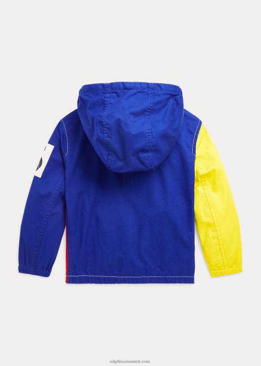 Ralph Lauren lapsed värviblokeeritud puuvillane kapuutsiga jope PR0V5778 mitmevärviline plokk