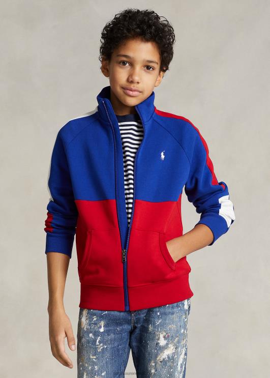 Ralph Lauren lapsed värviplokiga topeltkootud trelljope PR0V5972 Rl2000 punane multi