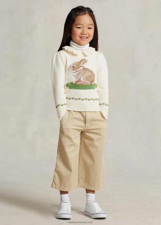 Ralph Lauren lapsed Kuu uusaasta puuvillane jänku kampsun PR0V6733 klubimaja kreem