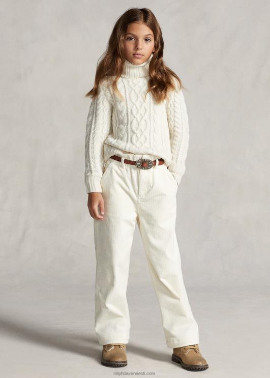 Ralph Lauren lapsed aran-kootud villasegune kilpkaelusega kampsun PR0V7509