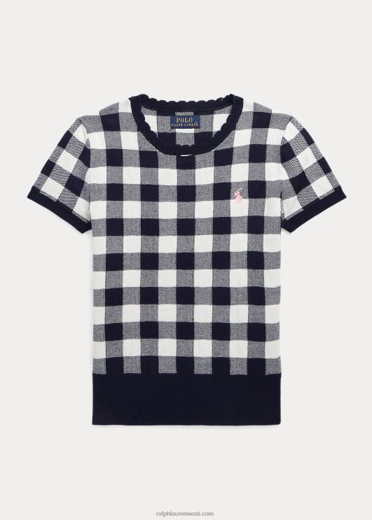 Ralph Lauren lapsed hõlmikpuuvillane lühikeste varrukatega kampsun PR0V7517 rafineeritud mereväe multi