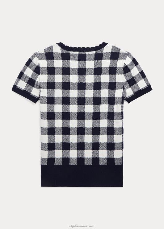 Ralph Lauren lapsed hõlmikpuuvillane lühikeste varrukatega kampsun PR0V7517 rafineeritud mereväe multi