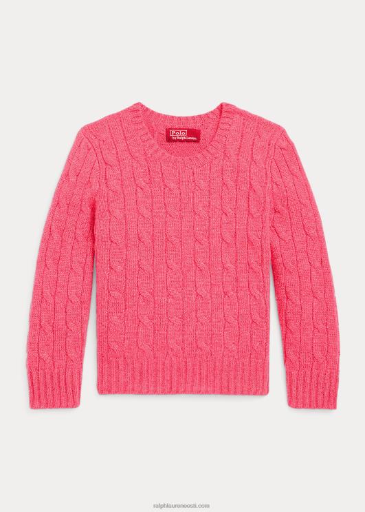 Ralph Lauren lapsed ikooniline kaabliga kootud kašmiirkampsun PR0V5722 terra roos