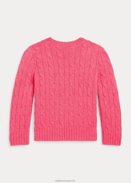 Ralph Lauren lapsed ikooniline kaabliga kootud kašmiirkampsun PR0V5722 terra roos