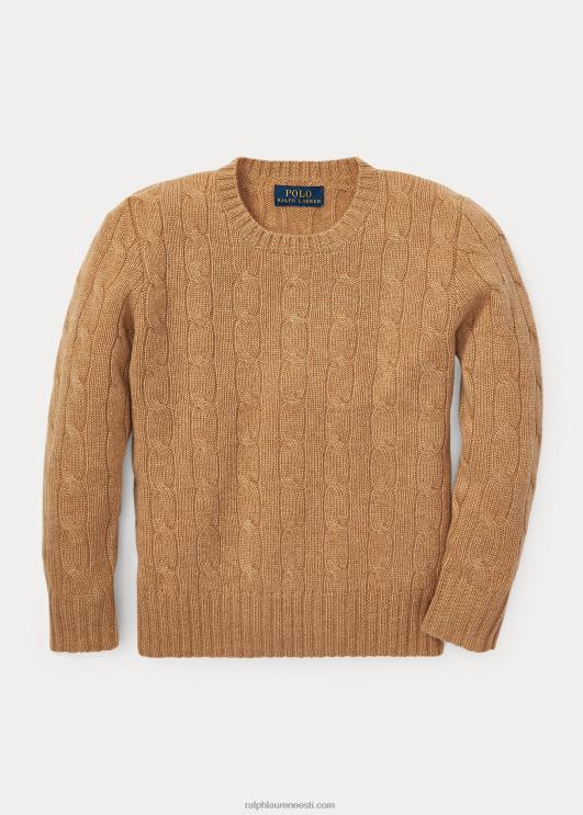 Ralph Lauren lapsed ikooniline kaabliga kootud kašmiirkampsun PR0V5731 kaameli melange