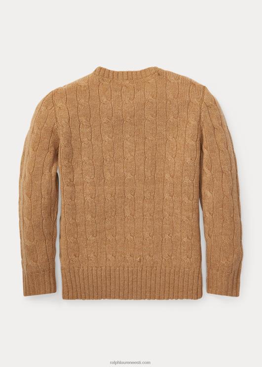 Ralph Lauren lapsed ikooniline kaabliga kootud kašmiirkampsun PR0V5731 kaameli melange