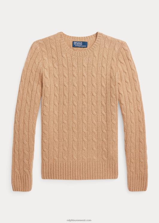 Ralph Lauren lapsed ikooniline kaabliga kootud kašmiirkampsun PR0V6206 uus kaameli melange