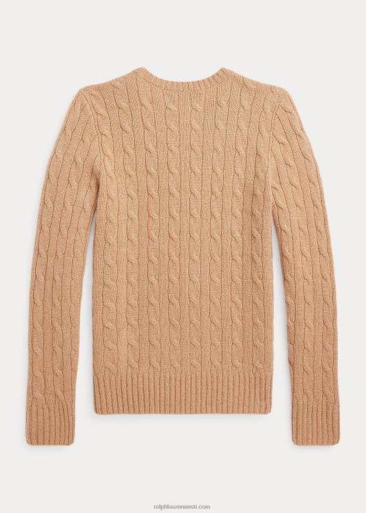 Ralph Lauren lapsed ikooniline kaabliga kootud kašmiirkampsun PR0V6206 uus kaameli melange