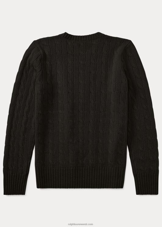 Ralph Lauren lapsed ikooniline kaabliga kootud kašmiirkampsun PR0V6215 must