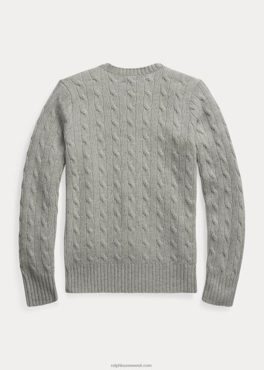 Ralph Lauren lapsed ikooniline kaabliga kootud kašmiirkampsun PR0V6216 keskmine hall kanarbik