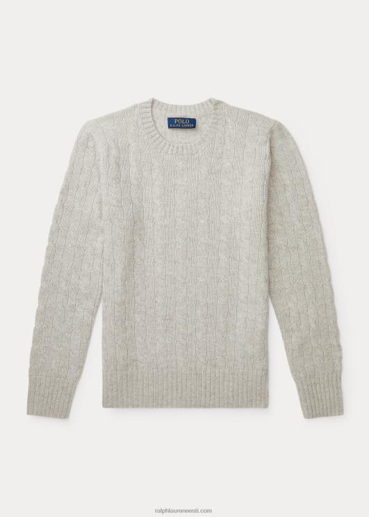 Ralph Lauren lapsed ikooniline kaabliga kootud kašmiirkampsun PR0V6217 helehall kanarbik