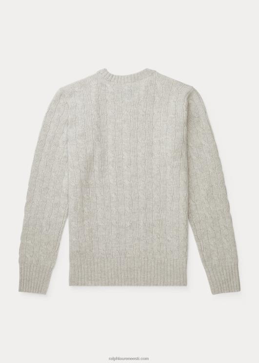 Ralph Lauren lapsed ikooniline kaabliga kootud kašmiirkampsun PR0V6217 helehall kanarbik