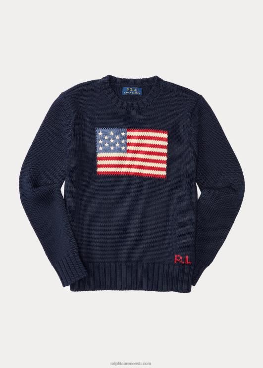 Ralph Lauren lapsed ikooniline lipuga kampsun PR0V6317 jahimeeste merevägi