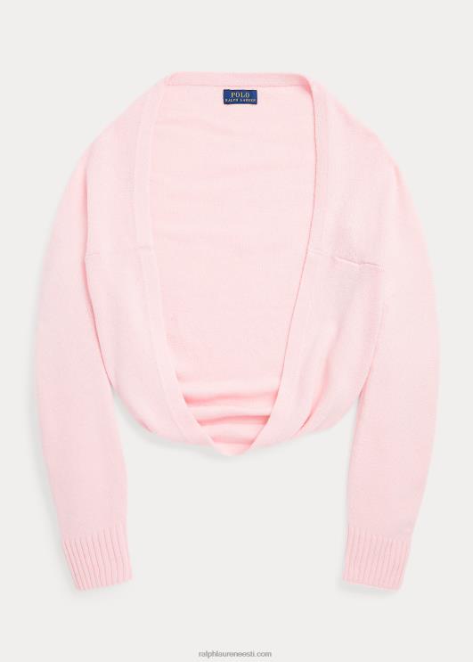 Ralph Lauren lapsed kärbitud õlgu kehitav kardigan PR0V7504 roosa liiv