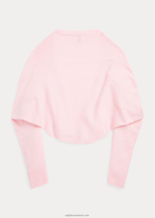 Ralph Lauren lapsed kärbitud õlgu kehitav kardigan PR0V7504 roosa liiv