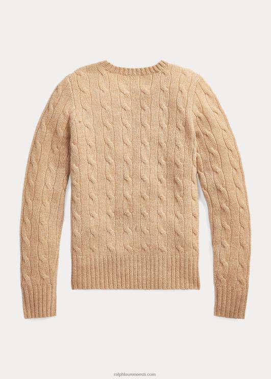 Ralph Lauren lapsed kaabliga kootud kašmiirist kampsun PR0V7196 kaameli melange