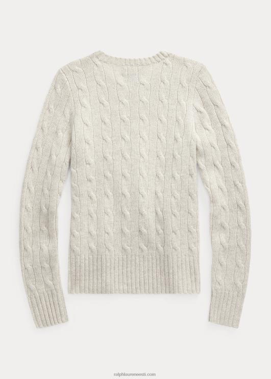 Ralph Lauren lapsed kaabliga kootud kašmiirist kampsun PR0V7198 uus hall kanarbik