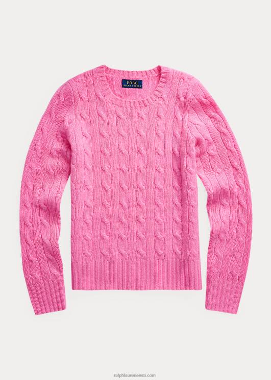 Ralph Lauren lapsed kaabliga kootud kašmiirist kampsun PR0V7200 hammond roosa