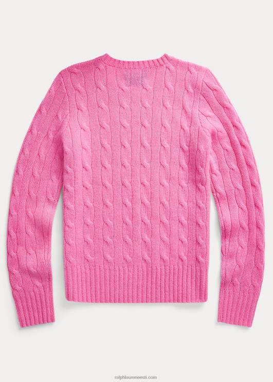 Ralph Lauren lapsed kaabliga kootud kašmiirist kampsun PR0V7200 hammond roosa