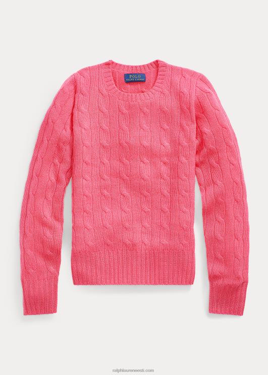 Ralph Lauren lapsed kaabliga kootud kašmiirist kampsun PR0V7204 terra roos