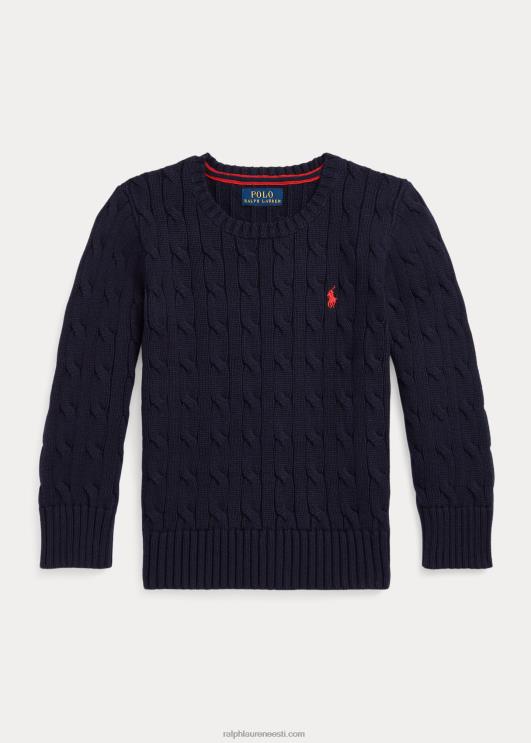 Ralph Lauren lapsed kaabliga kootud puuvillane kampsun PR0V6419 rl merevägi