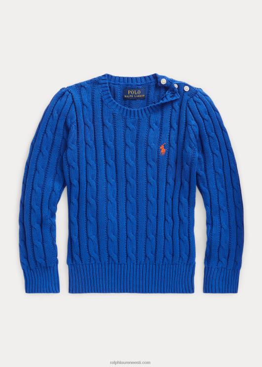 Ralph Lauren lapsed kaabliga kootud puuvillane kampsun PR0V7390 uus iiris