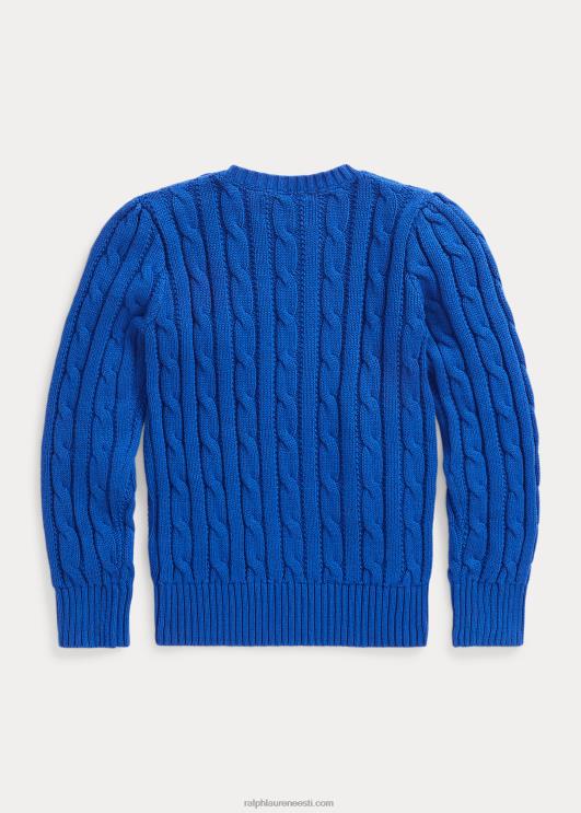 Ralph Lauren lapsed kaabliga kootud puuvillane kampsun PR0V7390 uus iiris