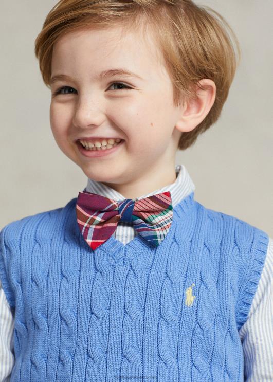 Ralph Lauren lapsed kaabliga kootud puuvillane kampsunvest PR0V6427 sadamasaar sinine