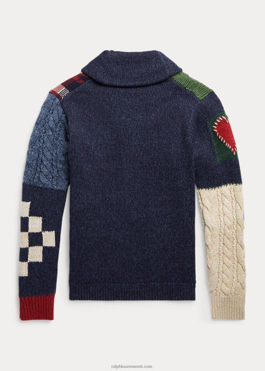 Ralph Lauren lapsed lapitehnikas puuvillasegune suurrätikuga kardigan PR0V6590 tan multi