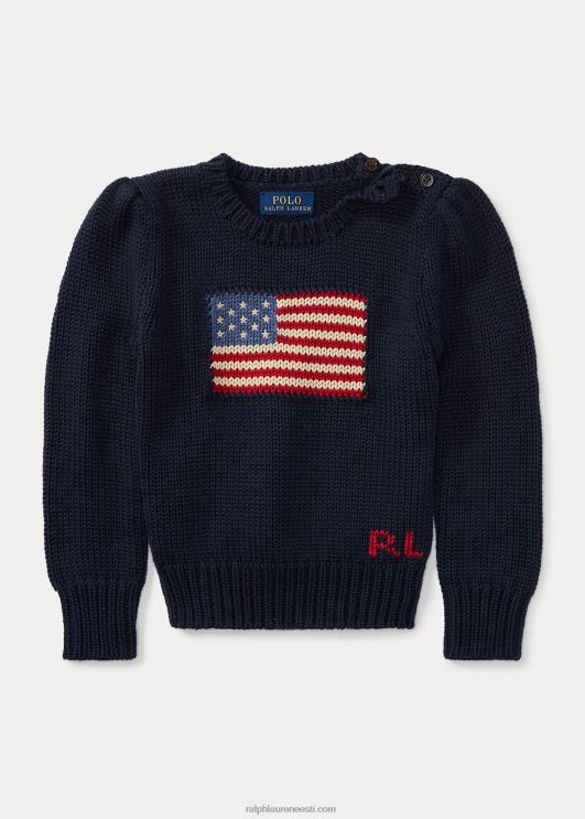Ralph Lauren lapsed lipuline puuvillane kaelusega kampsun PR0V6793 jahimeeste merevägi
