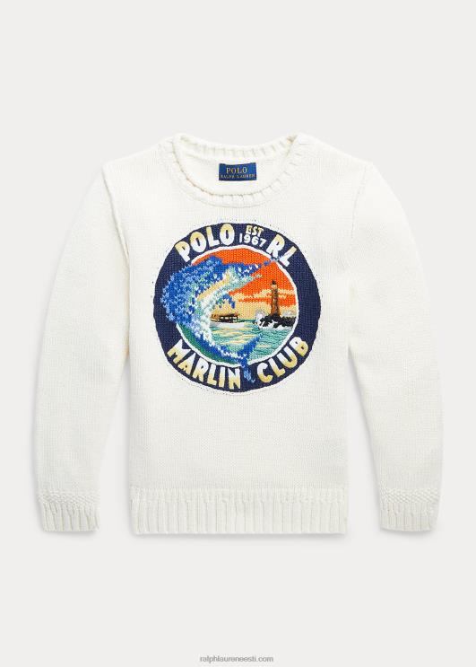 Ralph Lauren lapsed marlin puuvillane kampsun PR0V9767 klubimaja kreem