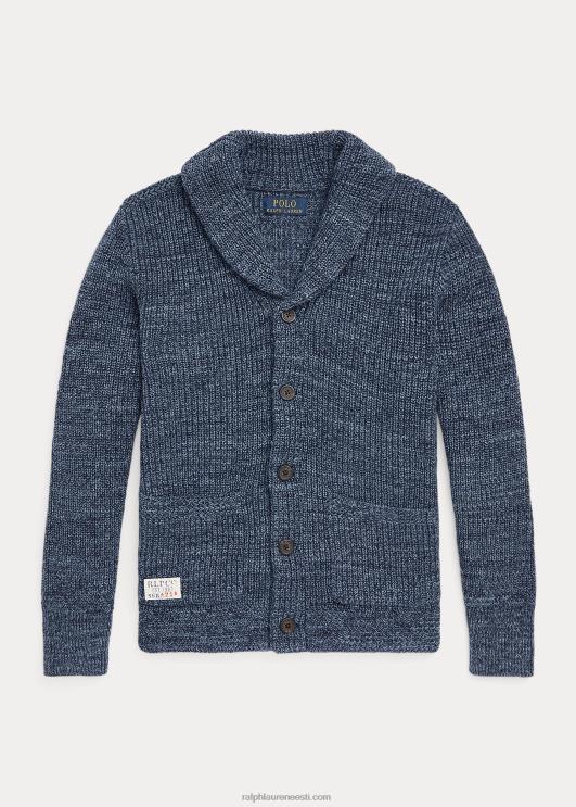 Ralph Lauren lapsed marlitud puuvillasest rätikust kardigan PR0V6685 sinine mergel