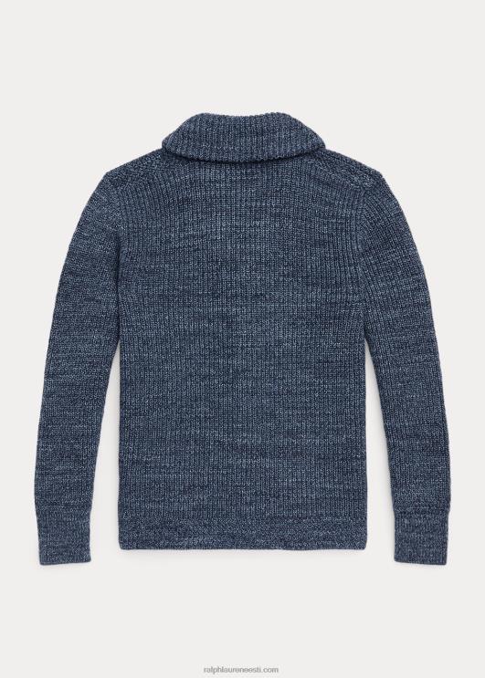 Ralph Lauren lapsed marlitud puuvillasest rätikust kardigan PR0V6685 sinine mergel