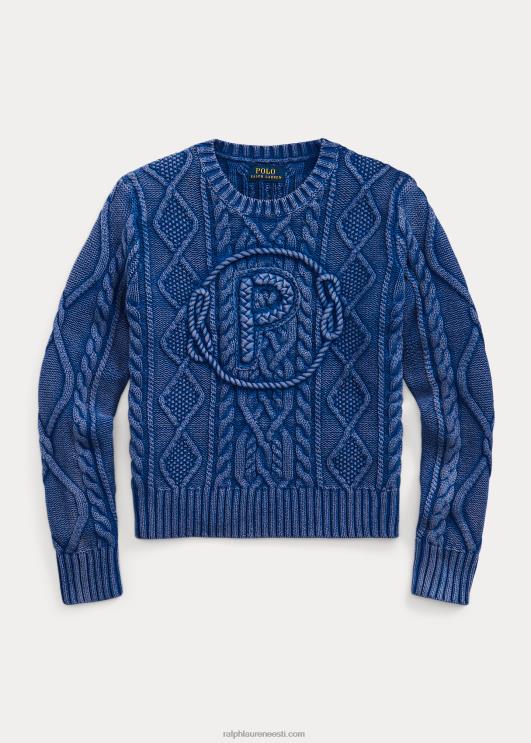 Ralph Lauren lapsed mere-aplikatsiooniga puuvillane kampsun PR0V7520 pestud kuninglik merevägi