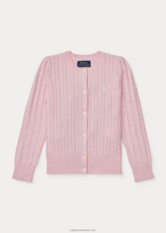 Ralph Lauren lapsed minikaabliga puuvillane kardigan PR0V6935 roosa varjund