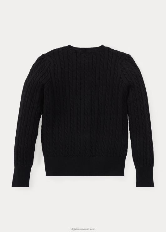 Ralph Lauren lapsed minikaabliga puuvillane kardigan PR0V6936 must