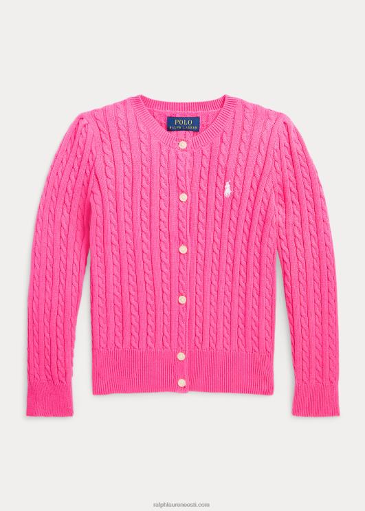 Ralph Lauren lapsed minikaabliga puuvillane kardigan PR0V6939 kõrberoosa
