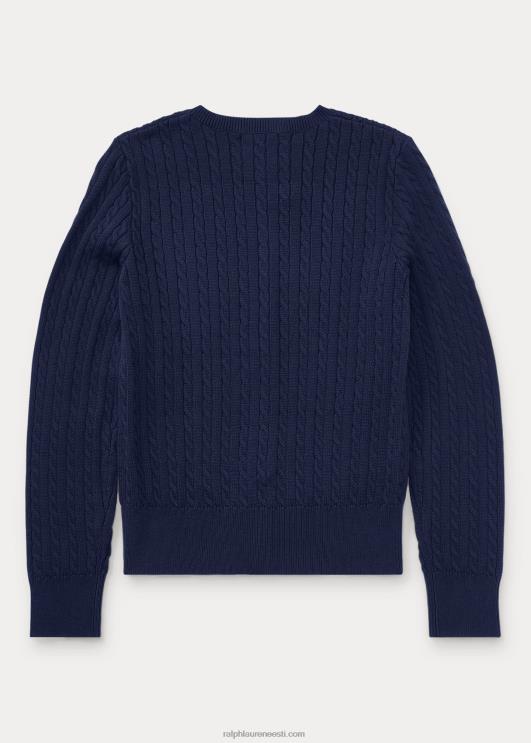 Ralph Lauren lapsed minikaabliga puuvillane kardigan PR0V7241 jahimeeste merevägi