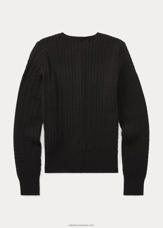 Ralph Lauren lapsed minikaabliga puuvillane kardigan PR0V7242 must