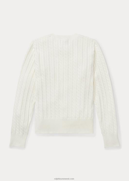 Ralph Lauren lapsed minikaabliga puuvillane kardigan PR0V7243 soe valge