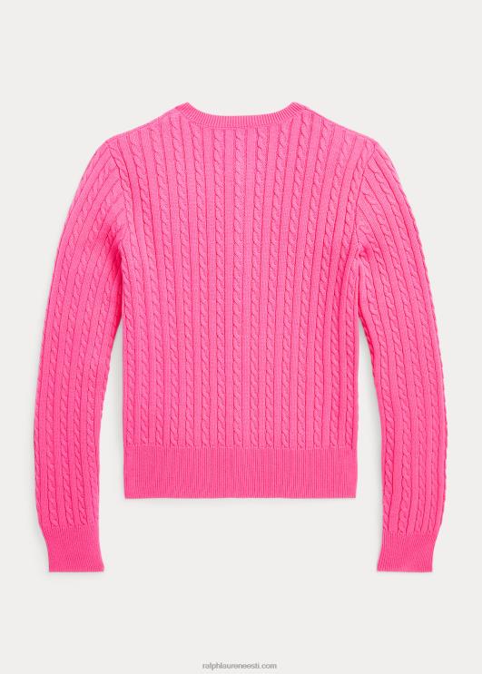 Ralph Lauren lapsed minikaabliga puuvillane kardigan PR0V7244 kõrberoosa