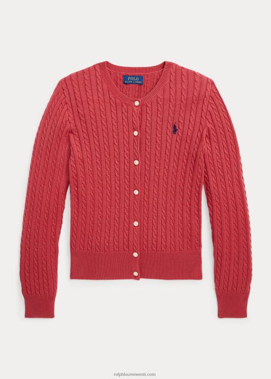 Ralph Lauren lapsed minikaabliga puuvillane kardigan PR0V7245 tšillipipar