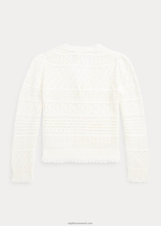 Ralph Lauren lapsed pointelle kootud puuvillane kardigan PR0V6851 nevis
