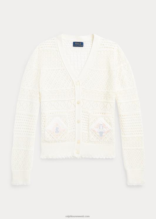 Ralph Lauren lapsed pointelle kootud puuvillane kardigan PR0V7062 nevis