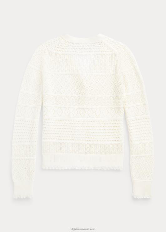 Ralph Lauren lapsed pointelle kootud puuvillane kardigan PR0V7062 nevis