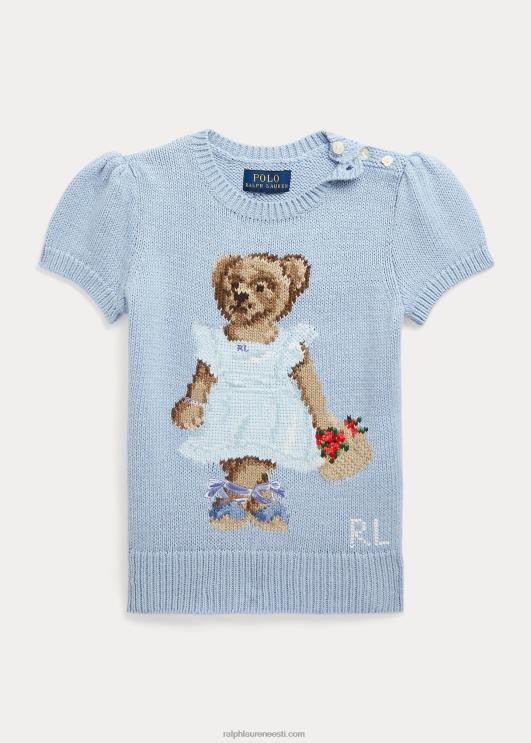 Ralph Lauren lapsed polo bear puuvillane lühikeste varrukatega kampsun PR0V6814 kinnisvara sinine