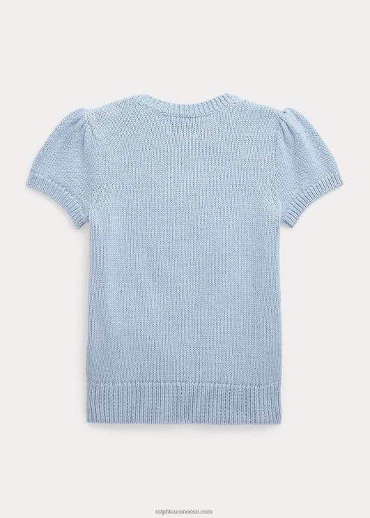 Ralph Lauren lapsed polo bear puuvillane lühikeste varrukatega kampsun PR0V6814 kinnisvara sinine