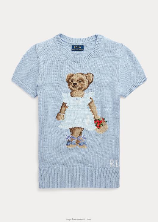Ralph Lauren lapsed polo bear puuvillane lühikeste varrukatega kampsun PR0V7055 kinnisvara sinine