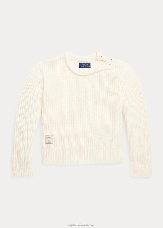 Ralph Lauren lapsed puuvillane rullkaelusega kampsun PR0V7454 klubimaja kreem